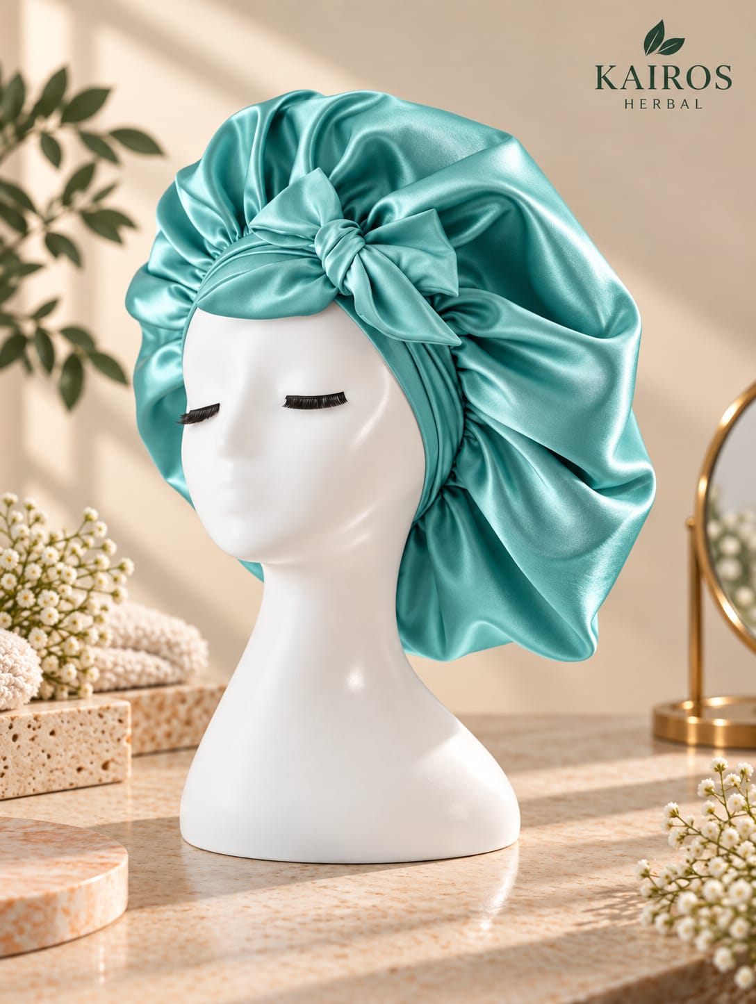 Mulberry silk satin bonnet
