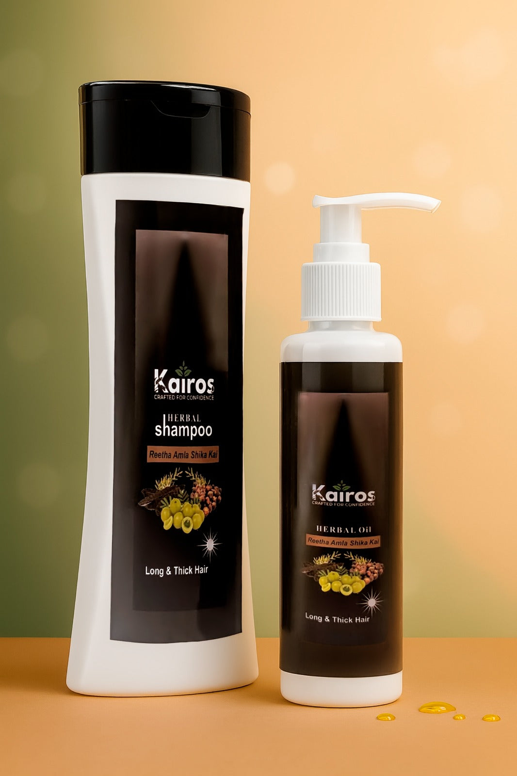 Kairos Herbal Hair Care Combo – Shampoo & Oil