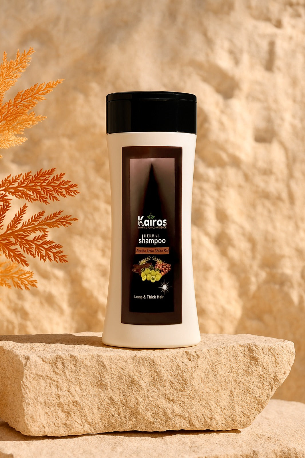 Kairos Herbal Shampoo – Reetha, Amla & Shikakai for Long & Thick Hai