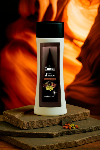 Kairos Herbal Shampoo – Reetha, Amla & Shikakai for Long & Thick Hai